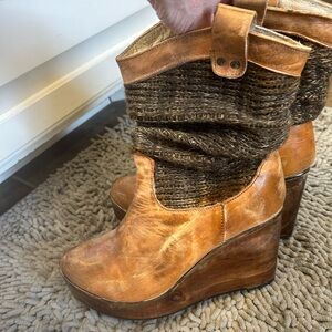 Bed|Stu women’s wedge slouch boots size 8.5
